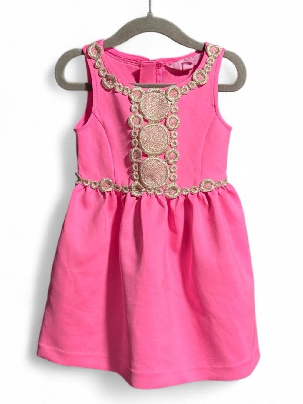 Lilly Pulitzer Baylee Dress Toddler Pink & Gold Size XS 2-3